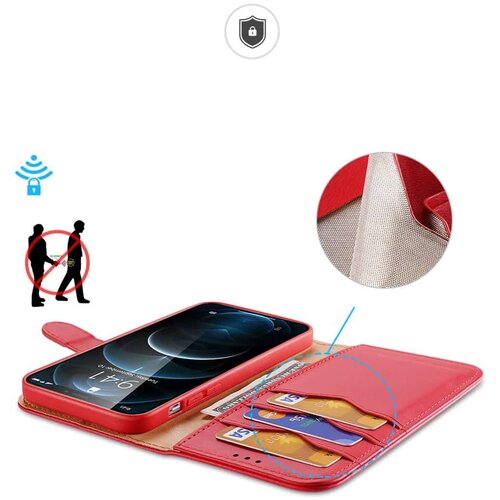 Dux ducis Hivo preklopna futrola od prave kože za iPhone 12 Pro / iPhone 12 Slike