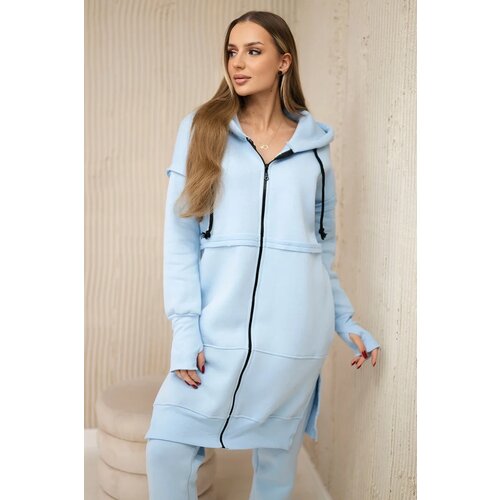 Kesi Insulated set with a long blue sweatshirt Cene