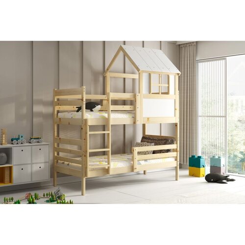 Molarem Home Drveni dječji krevet na kat Erik House - 190x90 cm - svijetlo drvo Cijene