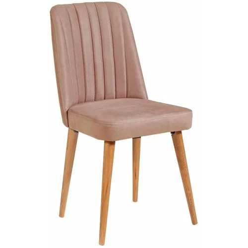 Kalune Design Svijetlo ružičasta baršunasta blagovaonska stolica Stormi Sandalye –