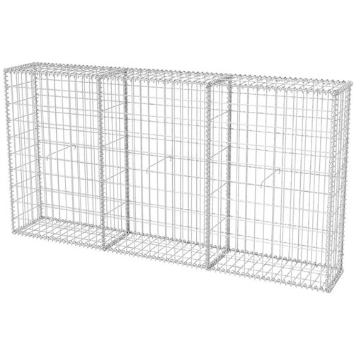 VidaXL Gabionska ko&amp;scaron;ara iz pocinkanega jekla 200x30x100 cm Slike