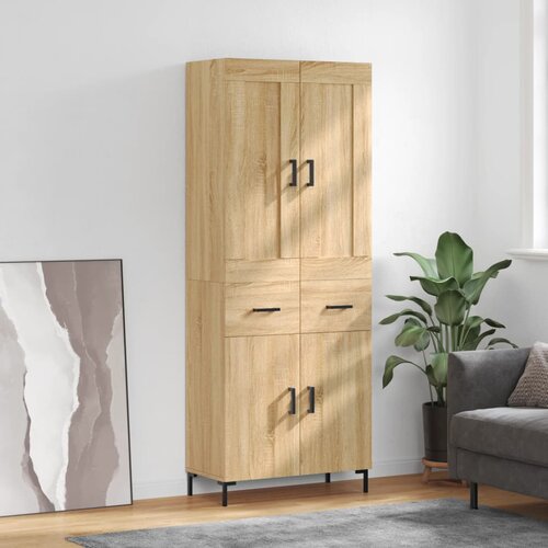 vidaXL Visoka komoda hrasta sonome 69 5x34x180cm od konstruiranog drva Cijene