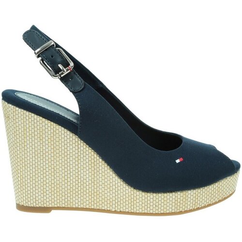 Tommy Hilfiger Iconic Elena Sling Back Wedge Tamno plava Cene