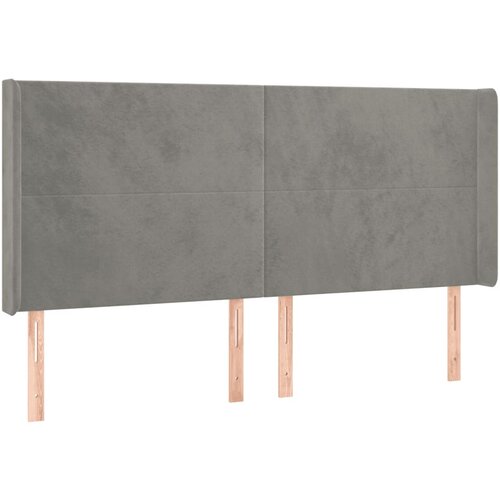 Maison Chic vzglavna omarica - nočna omarica - posteljna omarica z u&amp;scaron;esi svetlo sivo 163x16x118/128 cm žamet, (21711417) Slike