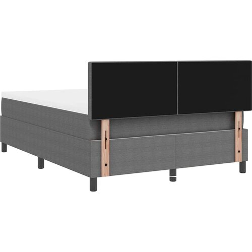  LED Box Spring Krevet Svijetlo siva i bijela. 140 x 190 cm Slike