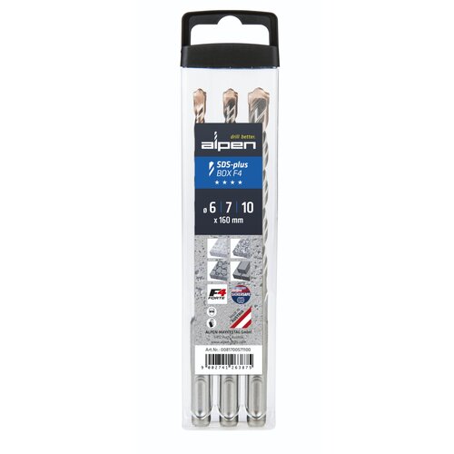 ALPEN-MAYKESTAG Alpen SDS+ F4 Box 3 tlg. 6-7-10x 160 Slike