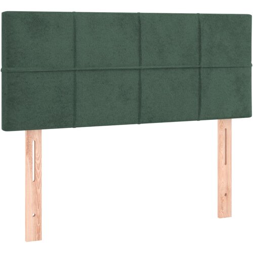 Maison Chic posteljno vzglavje - vzglavna omarica - nočna omarica temno zeleno 100x5x78/88 cm žamet, (21707352) Slike