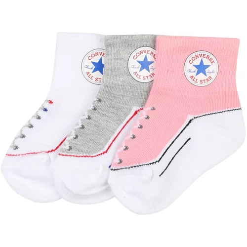 Converse Čarape 'INFANT' siva / roza / bijela