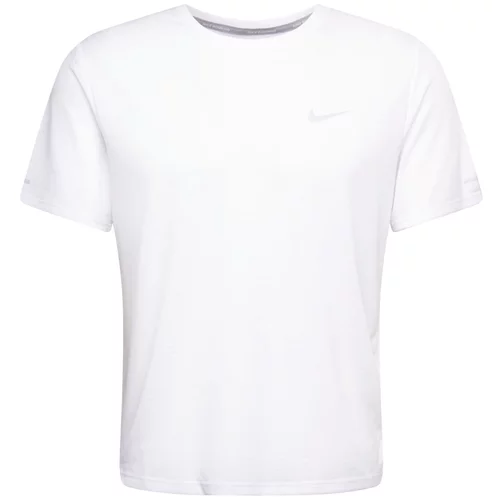 Nike Tehnička sportska majica 'Miler' siva / bijela