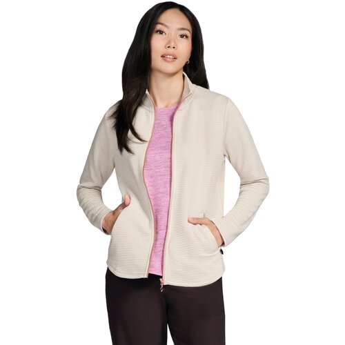 Skechers The Hoodless Hoodie GoWalk Shine Jacket Bež Slike