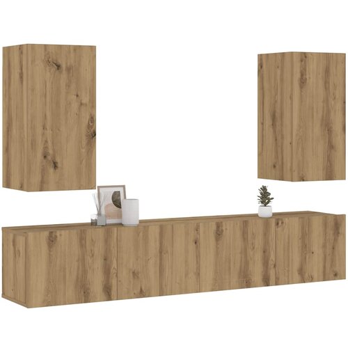 Furnova Komplet 4 kosov stenske TV omarice Artisan Oak Engineered Wood, (21948795) Slike