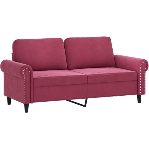  3-dijelni set sofa s jastucima crvena boja vina bar&amp;scaron;unasti Slike