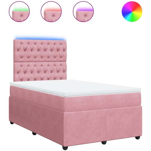 Box spring krevet s madracem ružičasti 120 x 200 cm bar&amp;scaron;unasti Slike