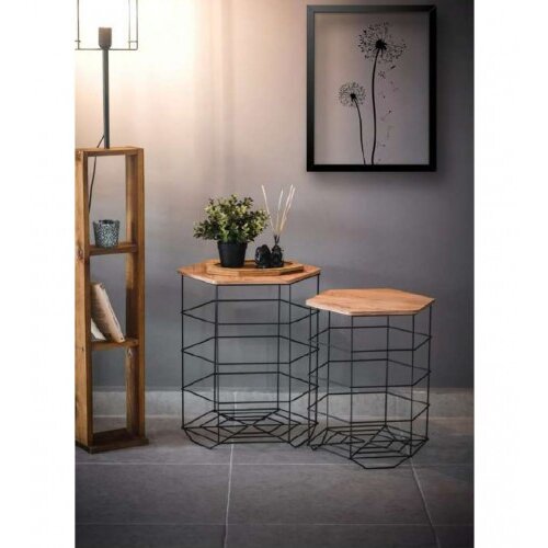 Master Stolovi heksagonalni set 2/1 45x45x56cm 9035-M Slike