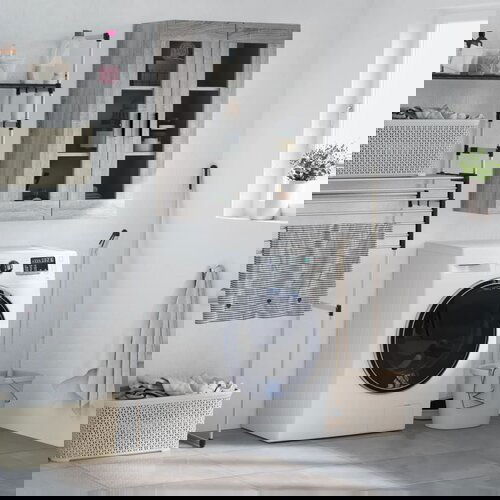 The Living Store Stenska omarica siva sonoma 69,5x34x90 cm - Stenska Omarica, (21430955) Slike