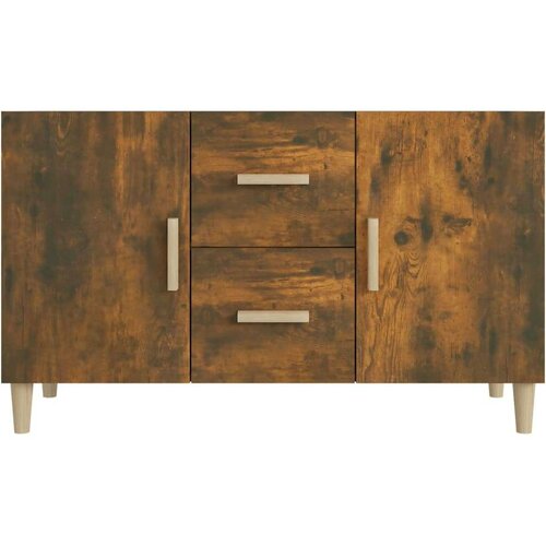 vidaXL Komoda dimljeni hrast 100x36x60 cm konstruiran les Cene