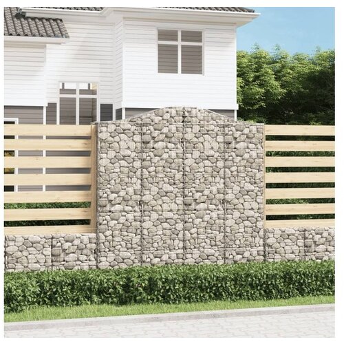  Obokane gabion košare 3 kosi 200x50x200/220 cm pocinkano železo Cene