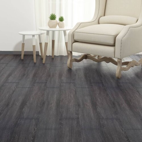 VidaXL Samolepilne PVC talne plo&amp;scaron;če 5,21 m&amp;sup2; 2 mm črne in bele Slike