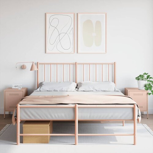 vidaXL Noćni ormarići 2 kom ružičasti 36 x 39 x 50,5 cm čelični Cijene