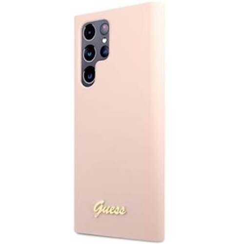 Guess Metal Logo Silikon Galaxy S22 Ultra Roza GUHCS22LLSLMGPP Slike