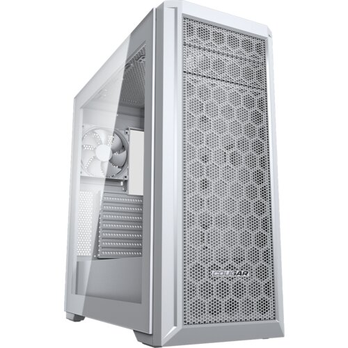 Cougar | MX330-G Pro White | PC Case | Mid Tower / Mesh Front Panel / 1 x 120mm Fan / TG Left Panel - CGR-MX330-G PRO W Slike