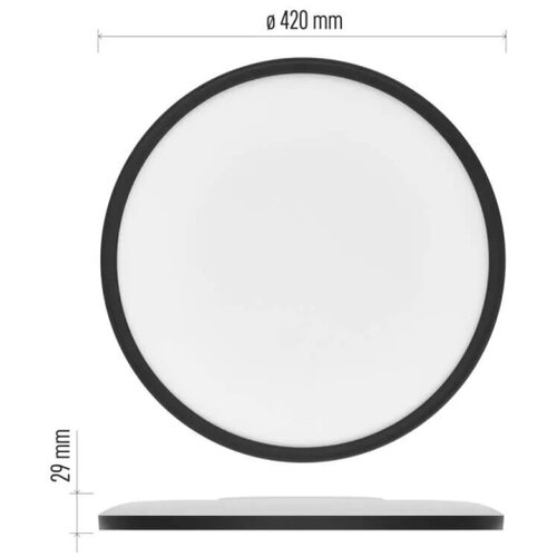  LED stropno svetlo FLORI LED/22W/230V 4000K crno, prečnik 42 cm Slike