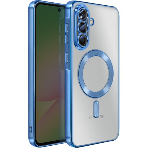 AVIZAR Ovitek za Galaxy A56, združljiv z MagSafe, s kromiranim robom, Modra, (5000190292) Cene