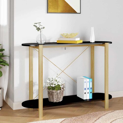  Konzolni stol crni 110 x 38 x 75 cm od konstruiranog drva Cene