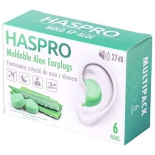 Haspro Silikonski čepići za u&amp;scaron;i s aloe verom (12 komada) Slike