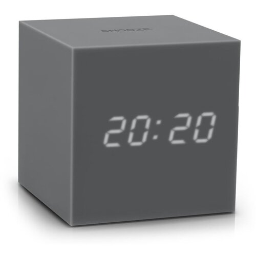 Gingko Siva LED budilica Gravity Cube Slike