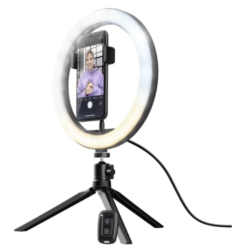 Trust Maku streaming kit 2in1 Ring light + green screen tripod, webcam mount, phone clamp