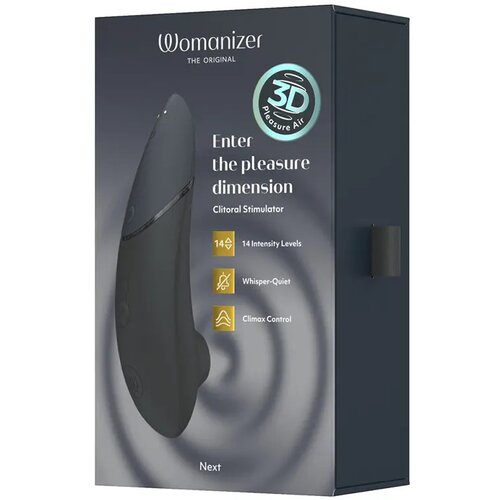 Womanizer Klitoralni masažer Next, 3 nivoa, 14 intenziteta, Sivi Slike