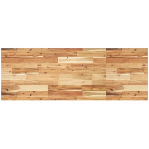  Zidna polica za umivaonik od čelika i masivnog bagremovog drva Smeđa 120 x 50 x 2 cm Slike