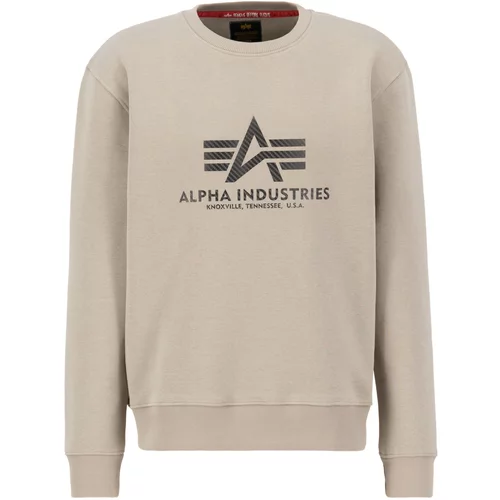 Alpha Industries Sweater majica 'Carbon' pijesak / ljubičasta