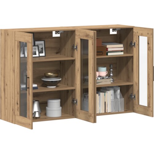  Zidni ormari 2 komada od umjetnog hrasta 69.5 x 34 x 90 cm. Slike