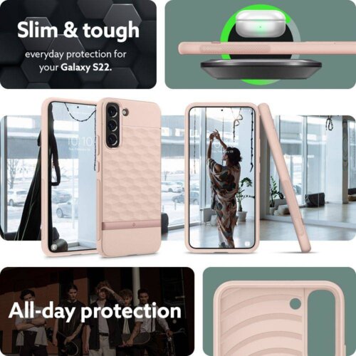 Spigen Caseology ovitek Parallax za Samsung Galaxy S22 5G roza Slike