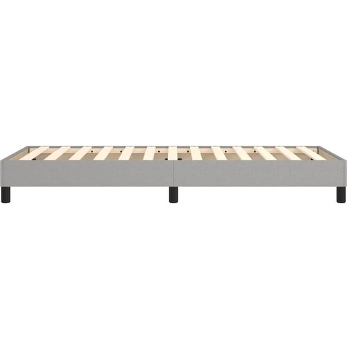  Okvir za krevet s oprugom svjetlosivi 90x200 cm od tkanine Slike