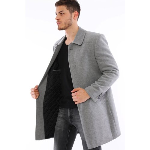 Dewberry PLT8365 MEN&amp;#039;S COAT-GREY Slike