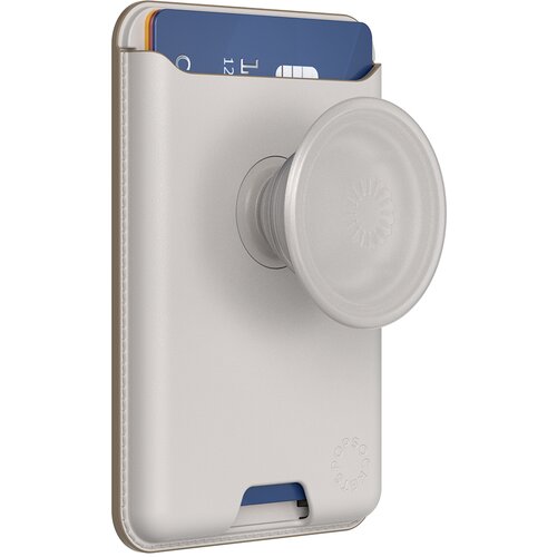 Popsockets Ohi&scaron;je za kartice MagSafe PopWallet s stojalom PopGrip in selfie, Bela, (5000065578) Cene