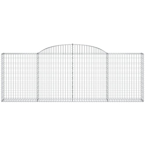  Lučne gabionske ko&amp;scaron;are 17kom 300x30x100/120cm pocinčano željezo Slike