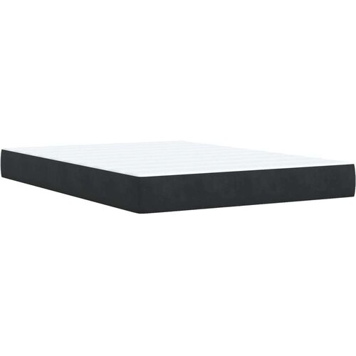 VidaXL Krevet s oprugama i madracem crni 140 x 190 cm bar&amp;scaron;unasti Slike