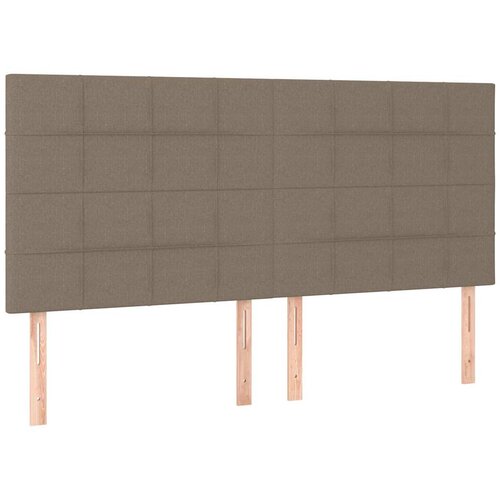  Krevet s oprugama i madracem smeđesivi 180x200 cm tkanina Slike