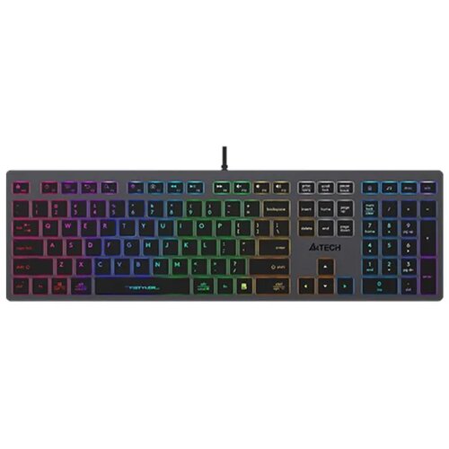 A4Tech FX60 Scissor Switch Neon Backlit USB US siva tastatura Cene