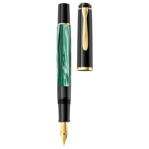 Pelikan Nalivno pero M200 F, v darilni škatli, marmorirano zeleno