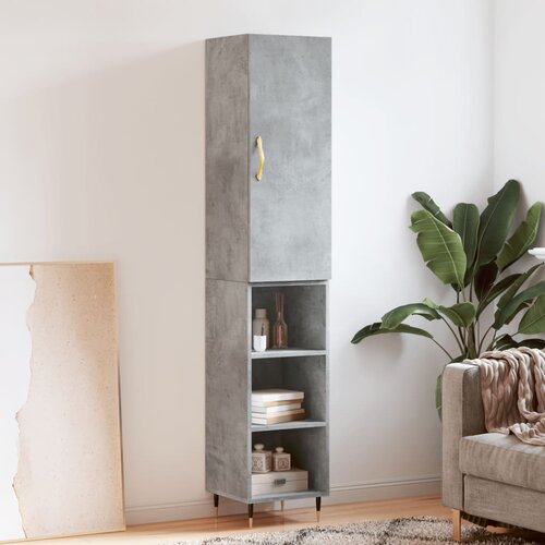  The Living Store Visoka omara betonsko siva 34,5x34x180 cm inženirski les - Visoka Omara, (21431139) Cene