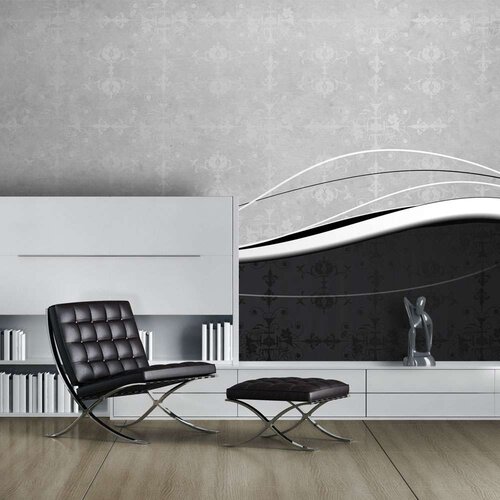 Tapeta - Black-and-white waves (Vintage) 450x270 Slike