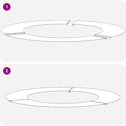 Pogodno za ravne drvene prstenove 5 pcs Srebrno &amp;Oslash;50 / 80 cm Slike