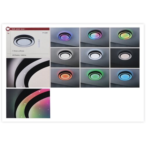 PAULMANN 70544 - LED RGBW/22W prigu&amp;scaron;iva stropna svetiljka RAINBOW 230V + daljinski upravljač Slike