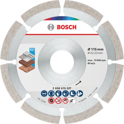 Bosch Multi Material dijamantska rezna ploča, 115 x 22,23 x 7 mm Cene