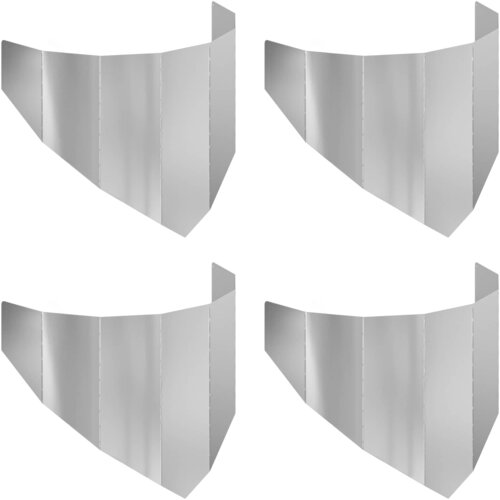 vidaXL Robovi trave 4 pcs 100 x 45 cm Jeklo Srebrna, (5000301729) Cene
